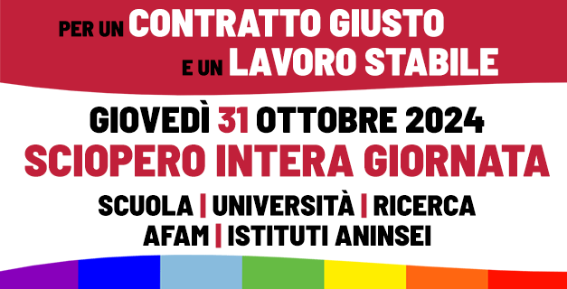 Scuola: le ragioni dello sciopero del 31 ottobre. <a href="https://www.flcgil.it/scuola/scuola-sciopero-31-ottobre-come-aderire.flc" target="_blank"><span style="color:#CC0033;"><strong>COME ADERIRE</strong></span></a>